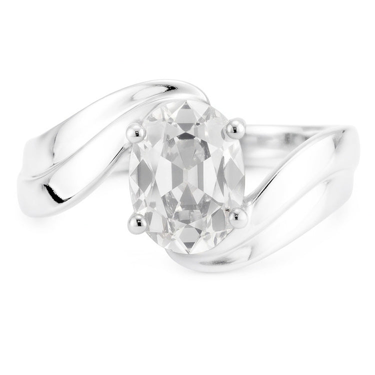 Rayonnant Tige Torsadée Brillant Solitaire de Fiançailles – 4