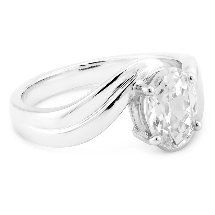 Rayonnant Tige Torsadée Brillant Solitaire de Fiançailles – 4