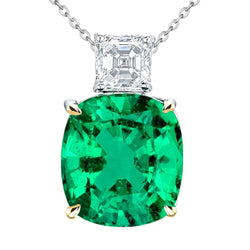 Émeraude Certifié GIA Pendentif Pierre Précieuse – 8 carats en