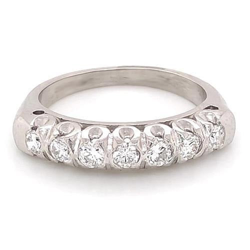 Réel Bague Anniversaire Diamant 1,40 Carat F Vs1 Or Blanc Bijoux Nouveau
