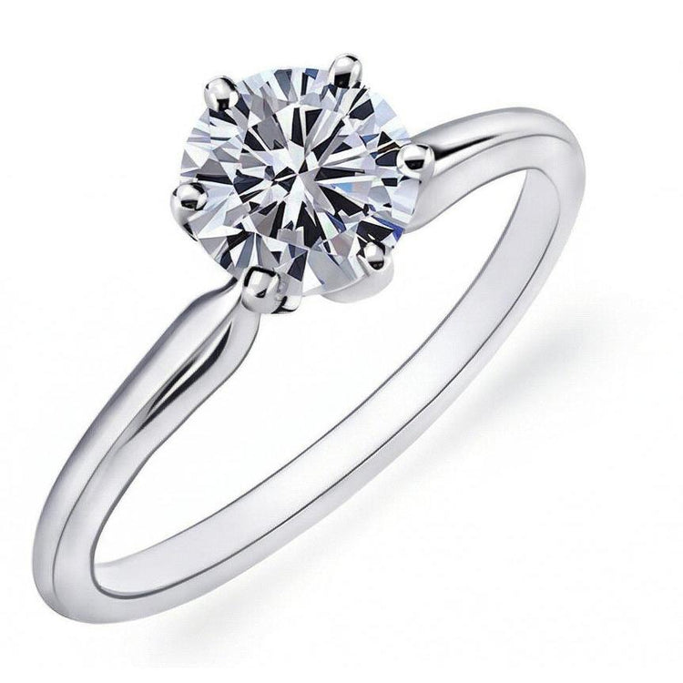 naturel round diamant 1.25carats bague angle de côté