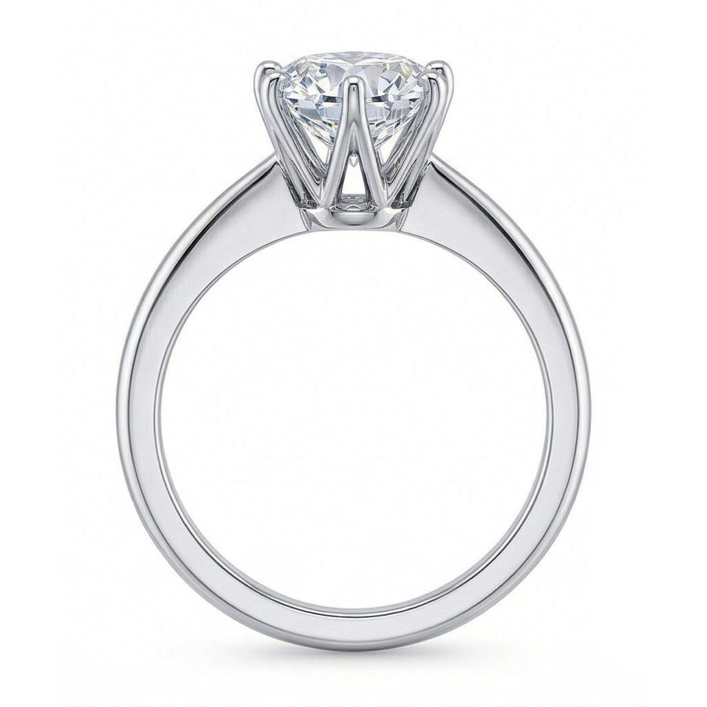 naturel round diamant 1.25carats bague vue de dessus