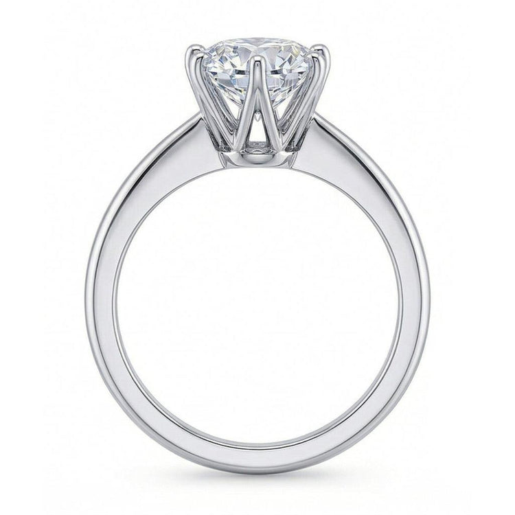 naturel round diamant 1.25carats bague vue de dessus