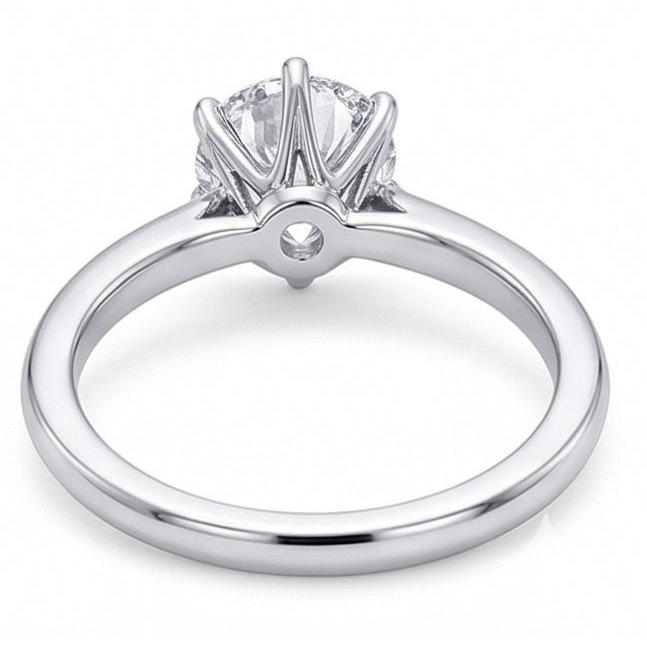 naturel round diamant 1.25carats bague sur blanc