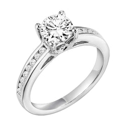 Réel Bague de mariage diamants Coupe Ronde étincelante de 3.10 ct en or blanc 14K