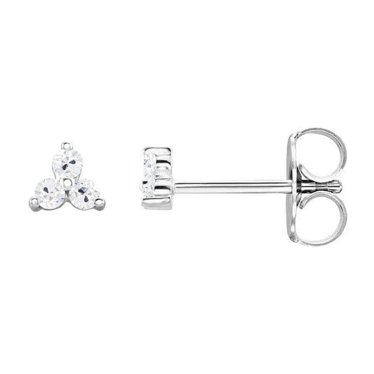 Réel Boucles d'Oreilles Diamants Vieux mineur 6 Carats Taille Ronde Or Blanc 14K