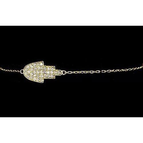 Réel Bracelet en or jaune 14K de 2 Carats Bijoux pour femmes Bijoux 