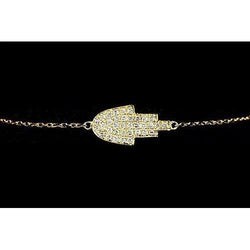 Réel Bracelet en or jaune 14K de 2 Carats Bijoux pour femmes Bijoux Hamsa