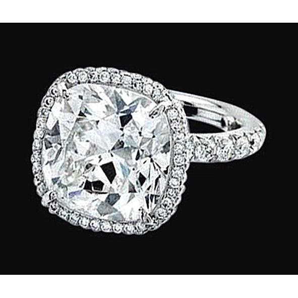 Réel Diamant Central Taille Coussin 2.55 Cts. Bague De Fiançailles