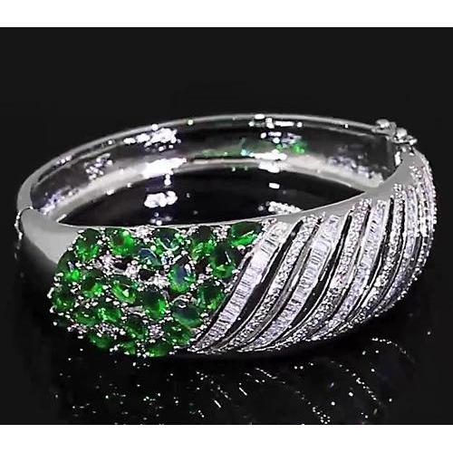 Réel Diamant Femmes Bracelet Columbian Green Emerald 23.25 Carats Bijoux
