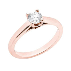 Réel Diamant rond 2.25 ct. Bague Solitaire Or Rose Nouveau