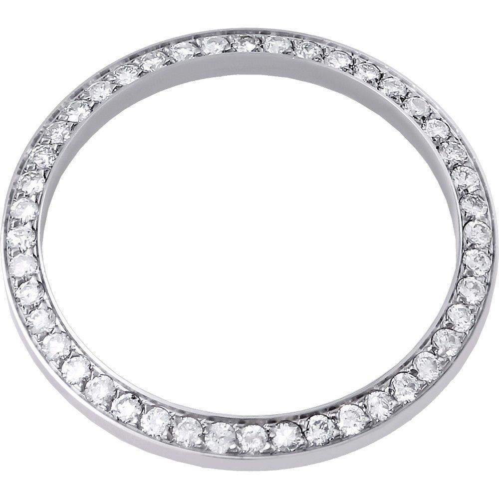 Réel Diamant rond personnalisé en or blanc pour s'adapter à tous les modèles de montre Rolex.