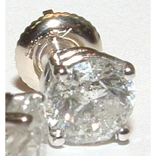 Réel Diamants 3.01 Carats Boucles D'Oreilles Stud Post