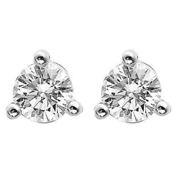 Réel Diamants Boucles D'Oreilles Solitaires 2.5 Carats Femme Bijoux En Or Blanc