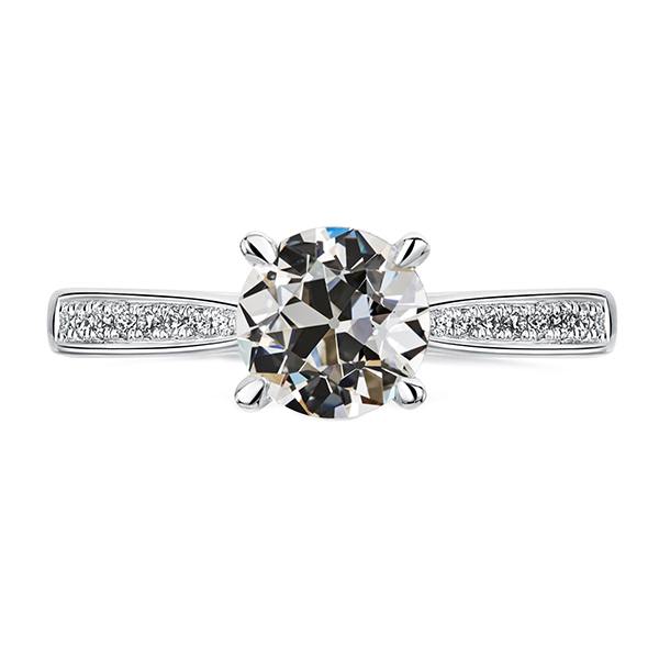 Réel Diamant Rond Vieux mineur Bague de Fiançailles Bijoux Femme 3.50 Carats