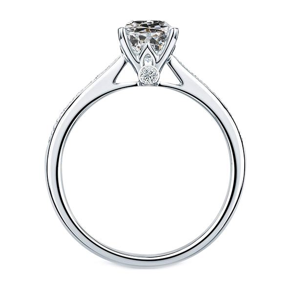 Réel Diamant Rond Vieux mineur Bague de Fiançailles Bijoux Femme 3.50 Carats