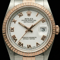 Regarder femme Rolex Datejust à cadran romain blanc huître Perpétuelle
