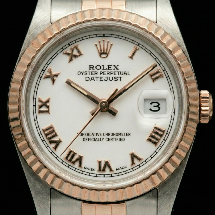 Regarder femme Rolex Datejust à cadran romain blanc huître Perpétuelle