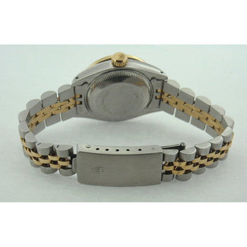 Regarder Datejust-Rolex pour femme, bracelet bicolore, cadran diamant blanc