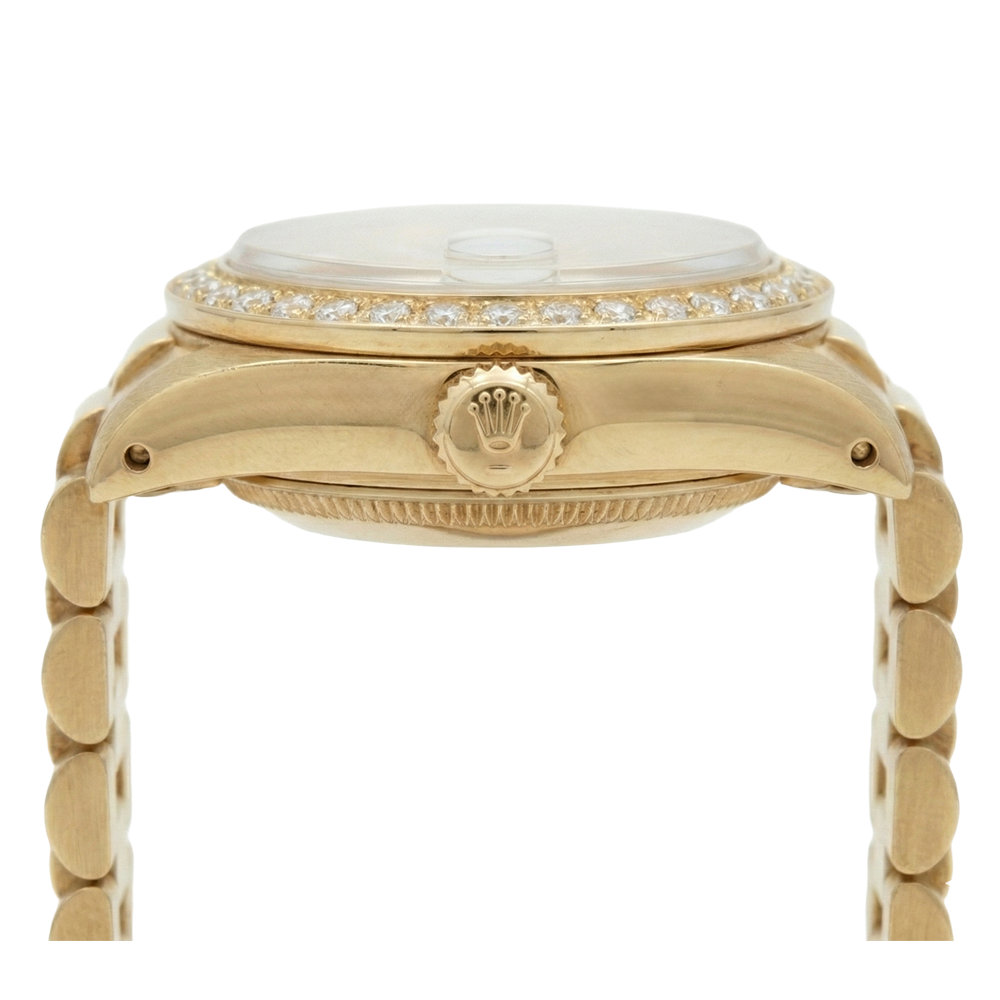 Regarder Lunette en diamant Rolex Datejust Regarder de still présidentiel Cadran blanc