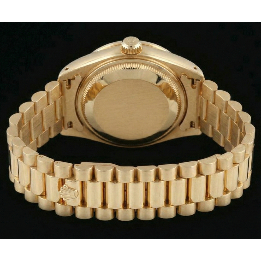 Regarder Rolex Datejust Président en or jaune avec cadran à lunette en diamant