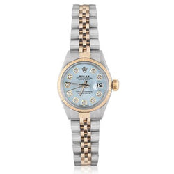 Regarder Rolex Datejust dame Jubilee bicolore avec cadran diamant et lunette cannelée