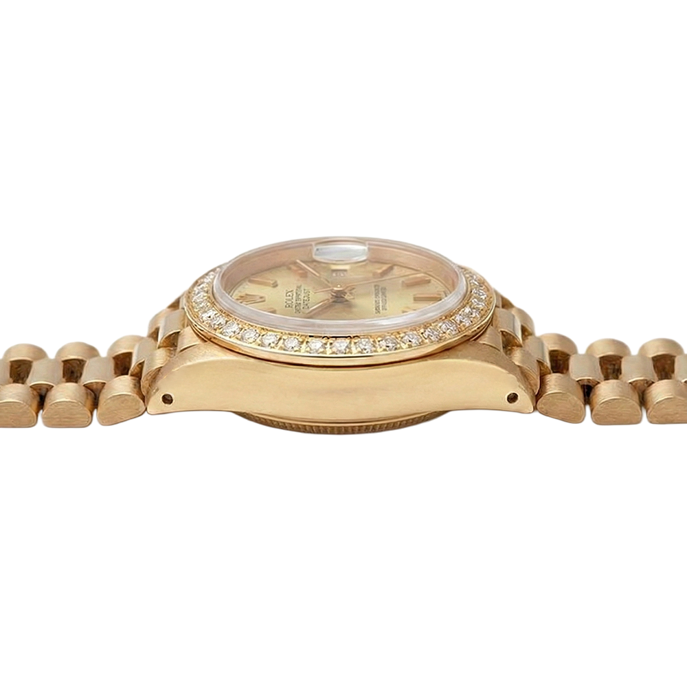 Regarder Rolex Datejust still présidentiel bâton de champagne cadran lunette