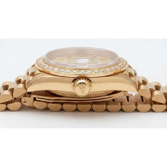 Regarder Rolex Datejust still présidentiel bâton de champagne cadran lunette