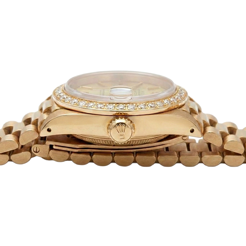 Regarder Rolex Datejust still présidentiel bâton de champagne cadran lunette