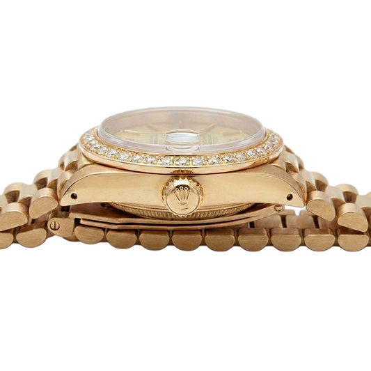 Regarder Rolex Datejust still présidentiel bâton de champagne cadran lunette