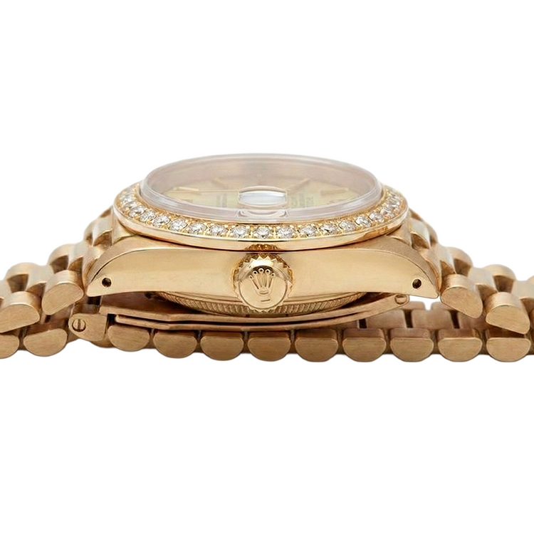 Regarder Rolex Datejust still présidentiel bâton de champagne cadran lunette