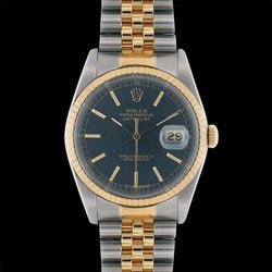 Regarder Rolex en acier inoxydable et cadran bleu pour hommes, RÉGLAGE RAPIDE