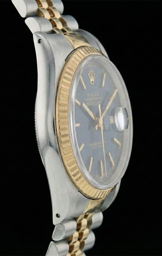 Regarder Rolex en acier inoxydable et cadran bleu pour hommes, RÉGLAGE RAPIDE