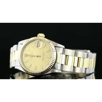 Regarder Rolex huître Bracelet Lunette Cannelée Or 