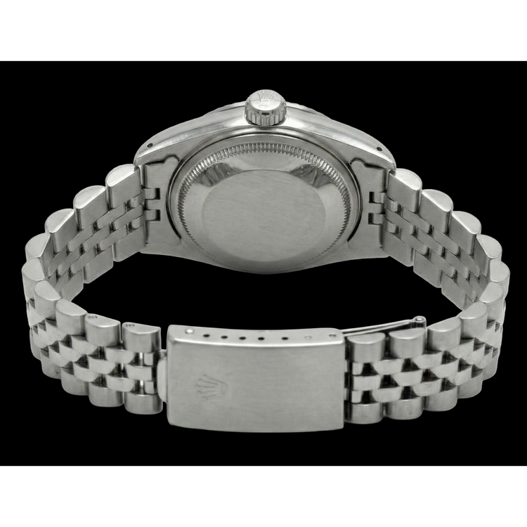 Regarder acier inoxydable Jubilé Dame Date Cadran Bâton Argenté Rolex Datejust