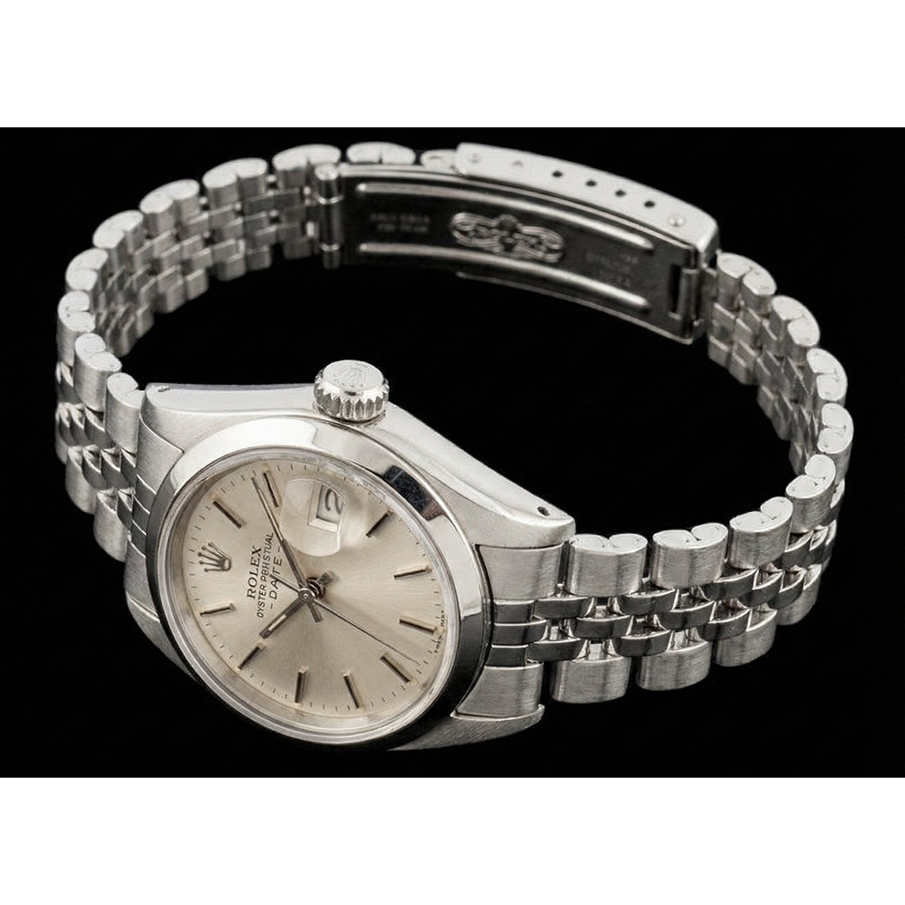 Regarder acier inoxydable Jubilé Dame Date Cadran Bâton Argenté Rolex Datejust