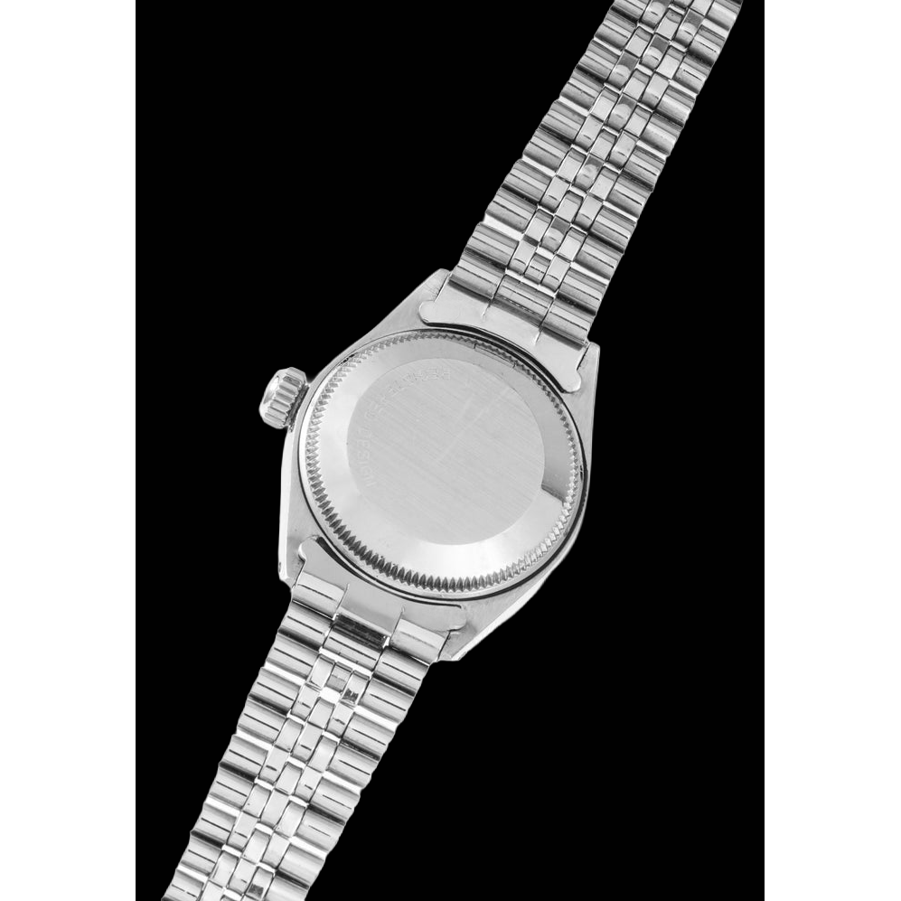 Regarder acier inoxydable Jubilé Dame Date Cadran Bâton Argenté Rolex Datejust
