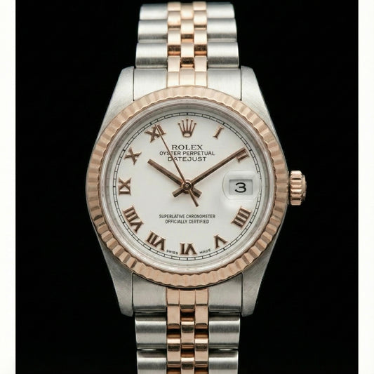Regarder femme Rolex Datejust à cadran romain blanc huître Perpétuelle