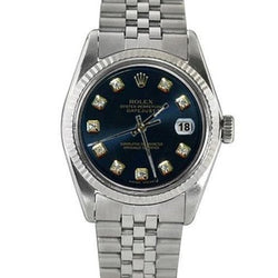 Regarder perpétuelle Rolex diamant noir pour homme lunette cannelée jubilé acier inoxydable ensemble rapide