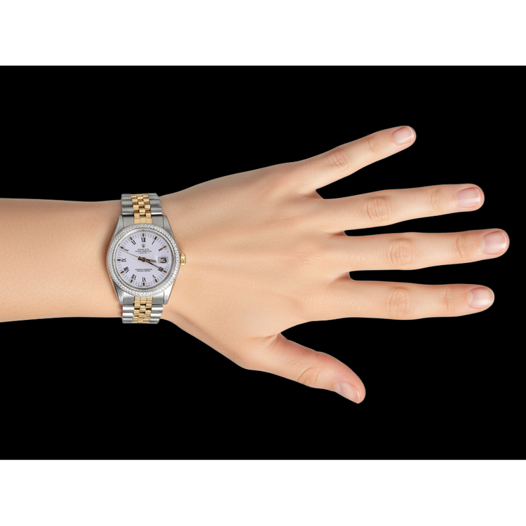 Rolex Date Montre Homme Bracelet Jubilé Bicolore Lunette Diamant