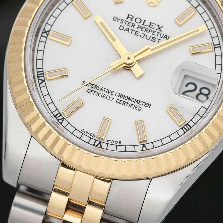 Pierre Précieuse Rolex carats Two Tone – vue arrière