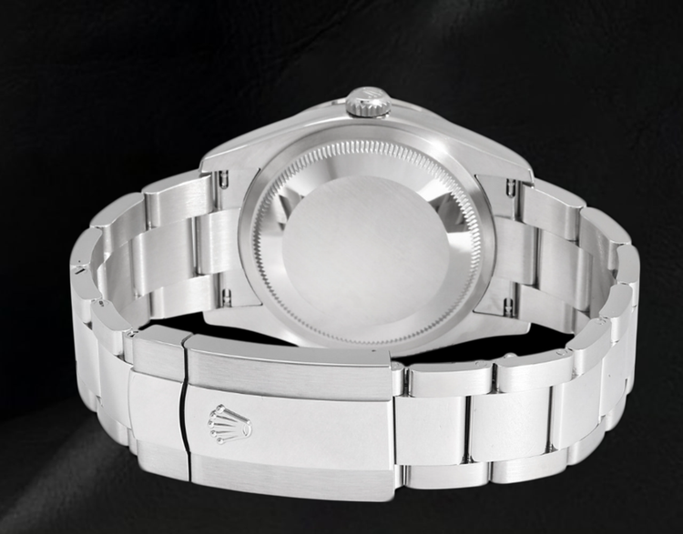 Rolex Datejust Montre Homme Cadran Diamant Bleu acier inoxydable Bracelet huître réglage rapide