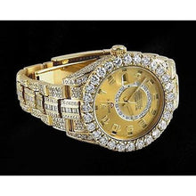 Rolex en or jaune 26 carats. Bracelet Oyster Montre Diamant Personnalisé up