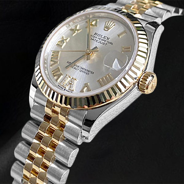 Fait à la main Gemme Rolex carats – vue de face
