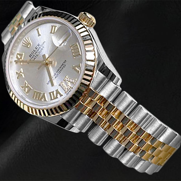 Fait à la main Rolex carats – vue de côté