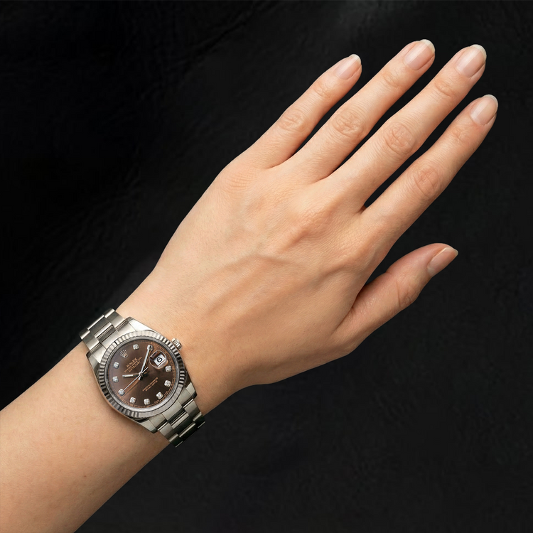 De luxe Rolex 0,20 carats – vue détaillée