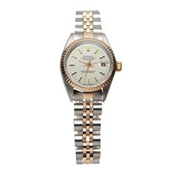 Rolex Cadran bâton blanc très fine montre pour femme en or jaune Jubilee