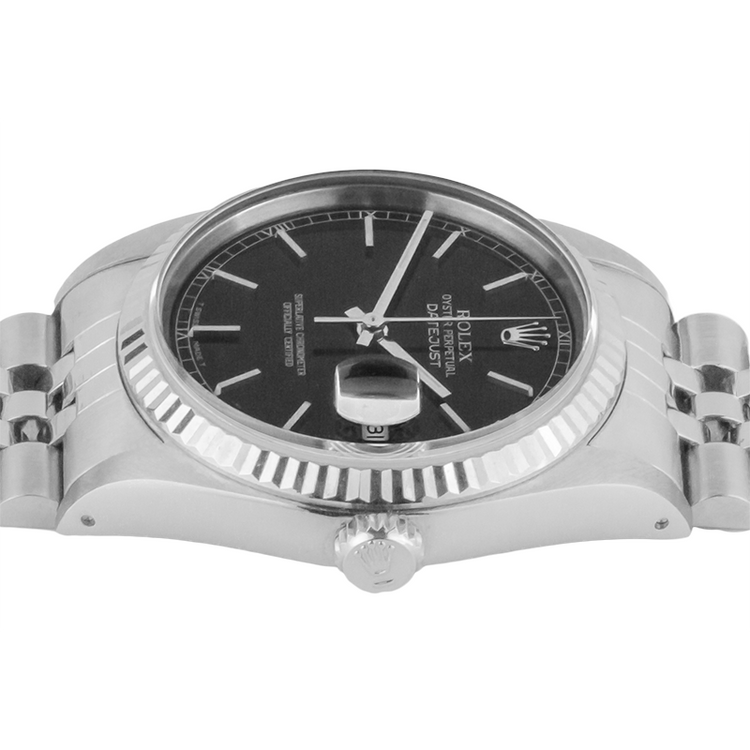 Rolex Stainless Steel avec Pierre Précieuse – vue d'angle