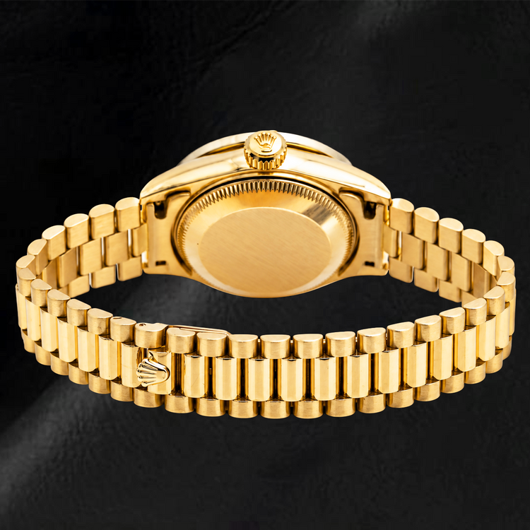 Rolex Datejust 26 mm 69178 Cadran Diamants Noir d'Origine Lunette Diamants Or Jaune