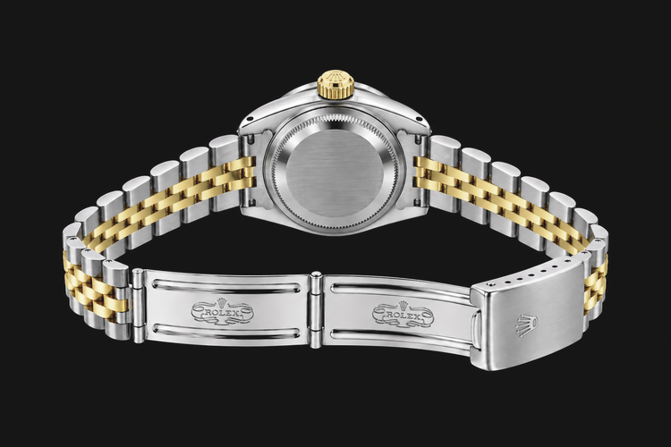 Montre Rolex Datejust 6917 Femme 26 mm Bicolore Cadran Diamants Nacre Blanche